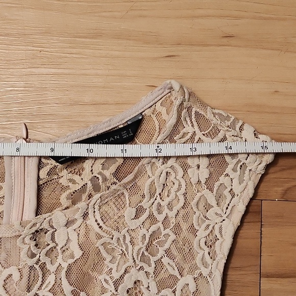 ZARA WOMAN Tan color  Lace Sleeveless Dress, Sz S - Picture 8 of 12